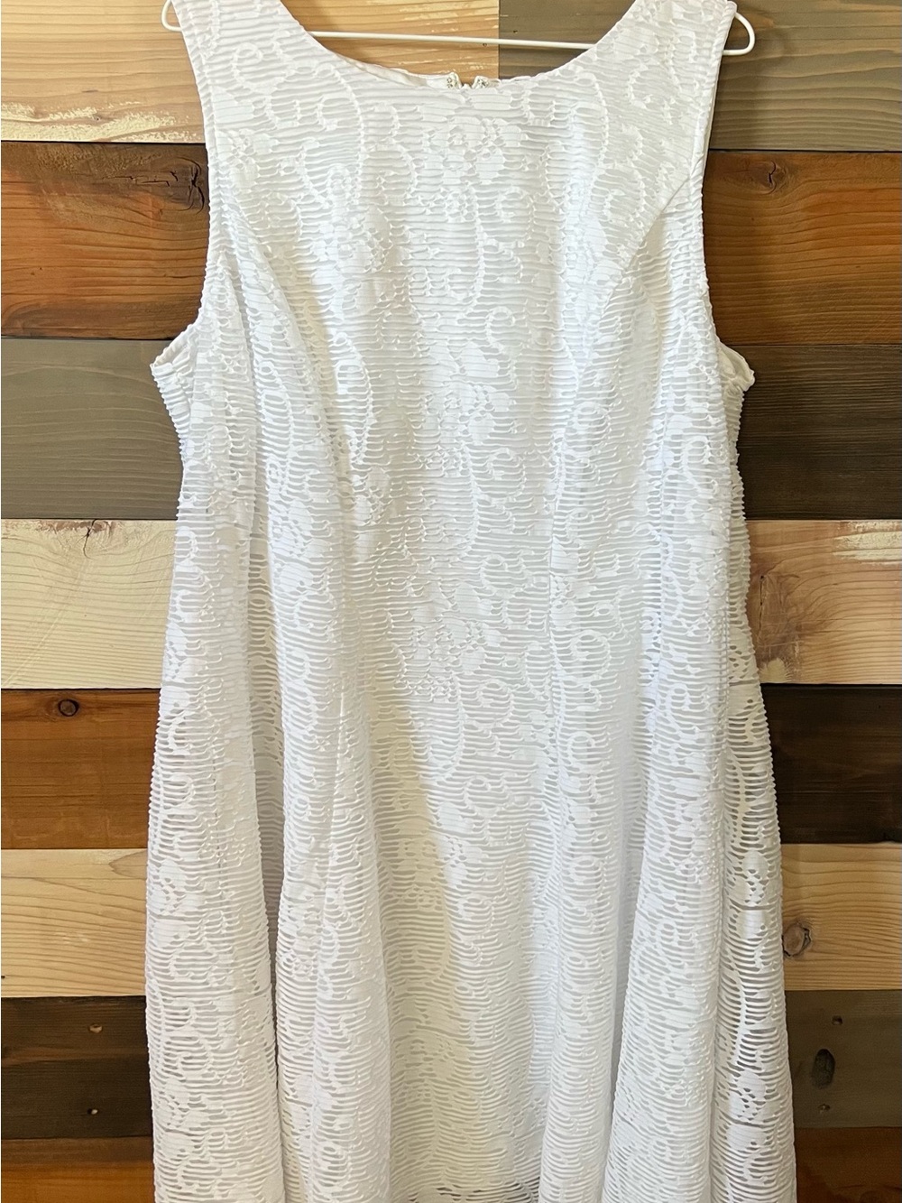 Lane Bryant White Lace Midi Dress
